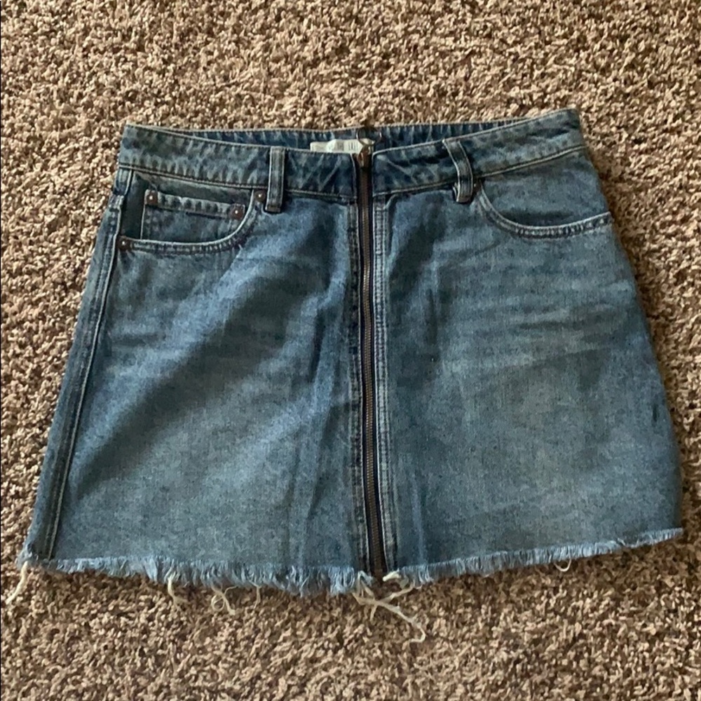 Free People Mini Zip it Up Skirt